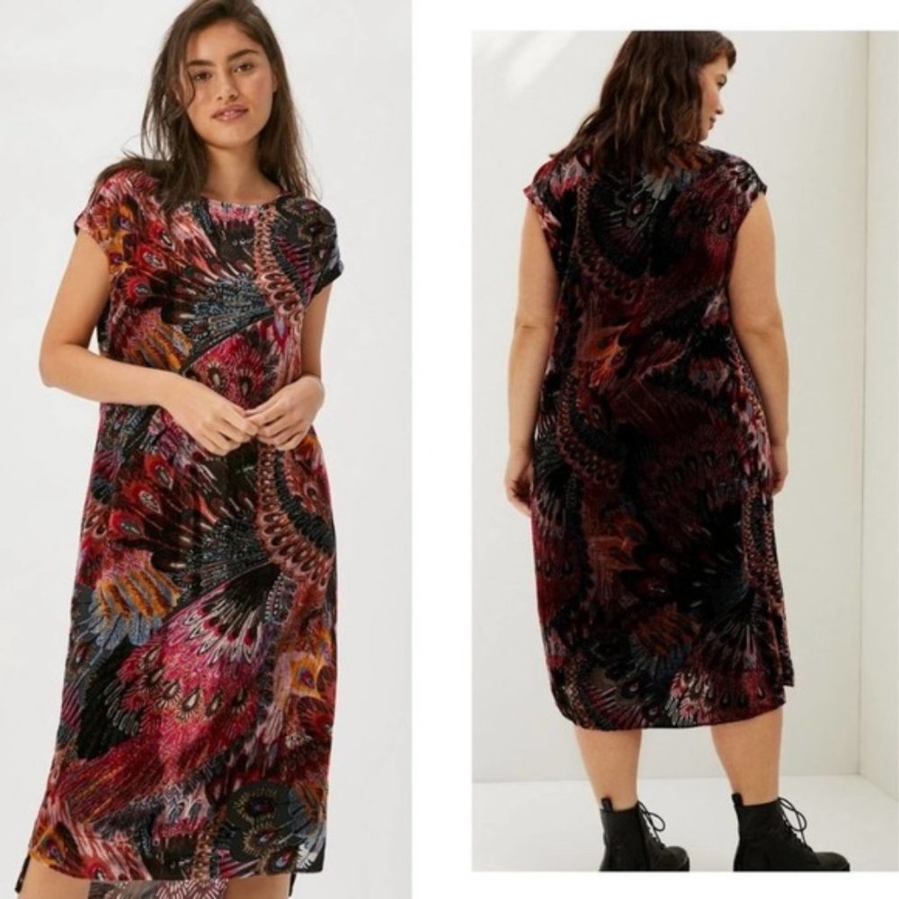 Anthropologie Agostina Velvet Burnout Dress, Size 2X (NWT!)